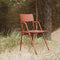Weltevree | Flip Up Chair | Buitenstoel, Design Tuinstoel met Opklapbare Zitting | Aluminium | Gepoedercoat | Rood RAL 3009