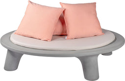 Weltevree | Flying Dishman | Loungebed buiten, Lounge Eiland, Zonne Eiland, Ligbed voor in de Tuin, Zonnebed | Tuinmeubel | Incl, Kussenset Oranje