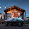 Weltevree | Flying Dishman | Loungebed buiten, Lounge Eiland, Zonne Eiland, Ligbed voor in de Tuin, Zonnebed | Tuinmeubel | Incl, Kussenset Oranje