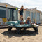 Weltevree | Flying Dishman | Loungebed buiten, Lounge Eiland, Zonne Eiland, Ligbed voor in de Tuin, Zonnebed | Tuinmeubel | Incl, Kussenset Groen