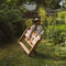 Weltevree | Folding Picnic Table | Opvouwbare Picknicktafel of Bank met Rugleuning | Bamboe | Bruin