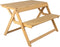 Weltevree | Folding Picnic Table | Opvouwbare Picknicktafel of Bank met Rugleuning | Bamboe | Bruin
