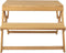 Weltevree | Folding Picnic Table | Opvouwbare Picknicktafel of Bank met Rugleuning | Bamboe | Bruin