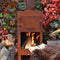 Weltevree | Outdooroven | Pizza Oven, Buitenhaard, BBQ & Grill | Buitenkachel, Houtoven | Incl Pizzasteen, Grillrooster en Kachelpijp 1m | Buitenkeuken | Cortenstaal