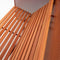 Weltevree | Patio Bench High | Tuinbank met Privacy, Buitenbank | Stalen Frame & Eucalyptus Houten Zitting | Weerbestendig | Rood RAL 3009