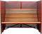 Weltevree | Patio Bench High | Tuinbank met Privacy, Buitenbank | Stalen Frame & Eucalyptus Houten Zitting | Weerbestendig | Rood RAL 3009