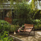 Weltevree | Patio Bench | Tuinbank, Buitenbank | Stalen Frame & Eucalyptus Houten Zitting | Weerbestendig | Cement Grijsgroen RAL 5008