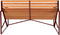 Weltevree | Patio Bench | Tuinbank, Buitenbank | Stalen Frame & Eucalyptus Houten Zitting | Weerbestendig | Rood RAL 3009