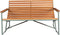 Weltevree | Patio Bench | Tuinbank, Buitenbank | Stalen Frame & Eucalyptus Houten Zitting | Weerbestendig | Cement Grijsgroen RAL 5008