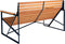 Weltevree | Patio Bench | Tuinbank, Buitenbank | Stalen Frame & Eucalyptus Houten Zitting | Weerbestendig | Grijsblauw RAL 5008