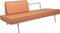 Weltevree | Sofabed | Ligbed Tuin, Zonnebed, Loungebed Buiten Loungebank | Tuinmeubel | Waterdicht | Max, 250 Kg | Oranje Kussens & Grijs Frame