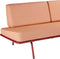 Weltevree | Sofabed | Ligbed Tuin, Zonnebed, Loungebed Buiten Loungebank | Tuinmeubel | Waterdicht | Max, 250 Kg | Oranje Kussens & Rood Frame