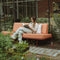 Weltevree | Sofabed | Ligbed Tuin, Zonnebed, Loungebed Buiten Loungebank | Tuinmeubel | Waterdicht | Max, 250 Kg | Lichtgrijze Kussens & Rood Frame