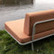 Weltevree | Sofabed | Ligbed Tuin, Zonnebed, Loungebed Buiten Loungebank | Tuinmeubel | Waterdicht | Max, 250 Kg | Oranje Kussens & Grijs Frame