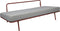 Weltevree | Sofabed | Ligbed Tuin, Zonnebed, Loungebed Buiten Loungebank | Tuinmeubel | Waterdicht | Max, 250 Kg | Lichtgrijze Kussens & Rood Frame