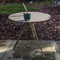Weltevree | Sundial Table | Koffietafel Rond Zonnewijzer | Bijzettafel Tuin, Tuintafel, Salontafel Buiten | Aluminium Staal Gepoedercoat | Rietgroen RAL 6013