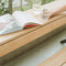 Weltevree | Tablebench | Multifunctionele Picknicktafel | Bankje met Rugsteun, Tuinbank, Balkontafel, Buitenmeubel, Eettafel Buiten | Bamboe & Staal | Grijsgroen RAL 7033