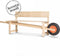 Weltevree | Wheelbench | Kruiwagenbank Accoya Hout | 2 tot 3 Persoons Tuinbank | Buiten Bank Verrijdbaar | Combinatie Bank en Kruiwagenwiel