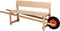 Weltevree | Wheelbench | Kruiwagenbank Accoya Hout | 2 tot 3 Persoons Tuinbank | Buiten Bank Verrijdbaar | Combinatie Bank en Kruiwagenwiel