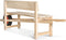 Weltevree | Wheelbench | Kruiwagenbank Accoya Hout | 2 tot 3 Persoons Tuinbank | Buiten Bank Verrijdbaar | Combinatie Bank en Kruiwagenwiel