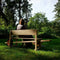 Weltevree | Wheelbench | Kruiwagenbank Accoya Hout | 2 tot 3 Persoons Tuinbank | Buiten Bank Verrijdbaar | Combinatie Bank en Kruiwagenwiel