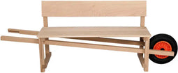 Weltevree | Wheelbench | Kruiwagenbank Eikenhout | 2 tot 3 Persoons Tuinbank | Buiten Bank Verrijdbaar | Combinatie Bank en Kruiwagenwiel