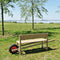 Weltevree | Wheelbench | Kruiwagenbank Eikenhout | 2 tot 3 Persoons Tuinbank | Buiten Bank Verrijdbaar | Combinatie Bank en Kruiwagenwiel