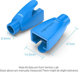 Vention RJ45 Strain Relief Boots Black PVC Type Zwart- 100 Pack