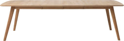 Uitschuifbare Eettafel Naturel - Eikenhout - 90x150-195x74cm - Uitschuifbare Eettafel Naturel Rho - Giga Living