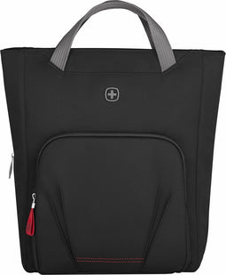 WENGER Schoudertas Laptoptas met laptopvak Motion Vertical 15.6'' Laptop Tote Chic Black Zwart
