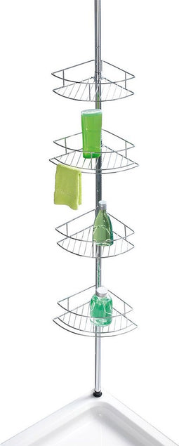 WENKO Telescopisch Doucherek Dolcedo 4-laags RVS - Bevestigen zonder boren