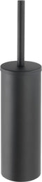 WENKO Toiletborstelhouder met deksel Bosio RVS zwart mat - Toiletborstel met houder