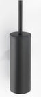 WENKO Toiletborstelhouder met deksel Bosio RVS zwart mat - Toiletborstel met houder