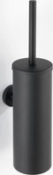 WENKO Toiletborstelhouder met deksel Bosio RVS zwart mat - Toiletborstel met houder