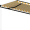 vidaXL - Luifel - handmatig - uittrekbaar - 450x350 - cm - geel - en - wit