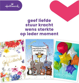 Wenskaart hallmark navulset felicitatie 8 stuks