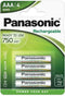 Wentronic AAA 800mAh NiMH 4-BL EVOLTA Panasonic Oplaadbare batterij Nikkel-Metaalhydride (NiMH)
