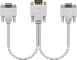 Wentronic - VGA (D-Sub) naar VGA (D-Sub) female - 0.20 m - Grijs