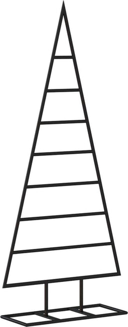 vidaXL - Kerstdecoratie - kerstboom - 125 - cm - metaal - zwart
