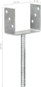 vidaXL Grondankers 6 st 12x6x30 cm gegalvaniseerd staal zilverkleurig
