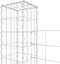 vidaXL - Schanskorf - U-vormig - met - 4 - palen - 380x20x150 - cm - ijzer