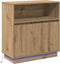 vidaXL - Dressoir - met - LED - Artisan - Eiken - 71x34,5x75 - cm - Gelaagd - Hout