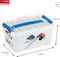 Sunware - Q-line naaidoos met inzet 6L wit blauw - 30 x 20 x 14,7 cm