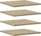 vidaXL - Wandschappen - 4 - st - 40x40x1,5 - cm - spaanplaat - sonoma - eikenkleurig