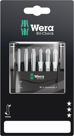 Wera 6-delige bitset - Bit-Check 6 Universal 2 SB