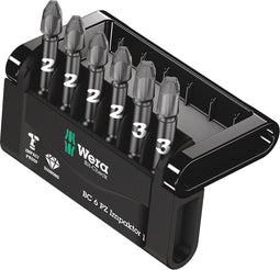 Wera 6-delige bitset Pozidrive - Mini-Check Impaktor 3