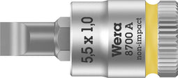 Wera 8700 A FL 05003321001 Plat Dopsleutel-bitinzet 5.5 mm 1/4 (6.3 mm)