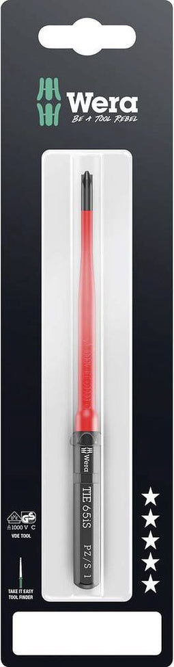 Wera Kraftform Kompakt VDE 65 iS PZ/S # 1x157 mm TIE SB Elektronica Plus/minus Verwisselbare kling 1 mm
