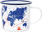 Wereld kaart emaille mok - BATELA