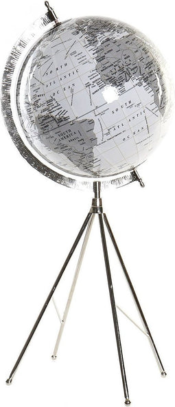 Wereldbol DKD Home Decor Wit Metaal Plastic (27 x 25 x 61 cm)